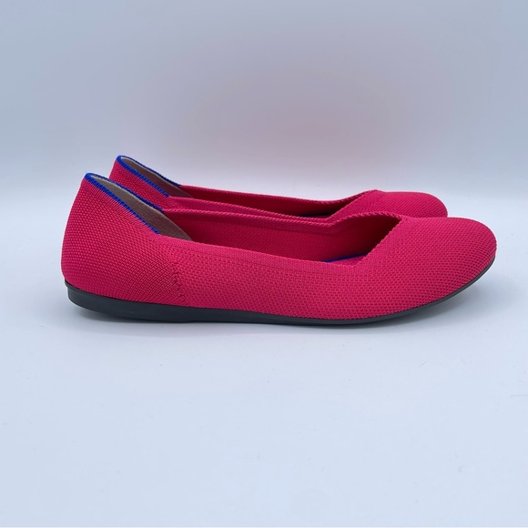 Rothy’s Round Toe Ballet Flats 7 1/2 Hot Pink Sexy Barbie - Picture 2 of 15